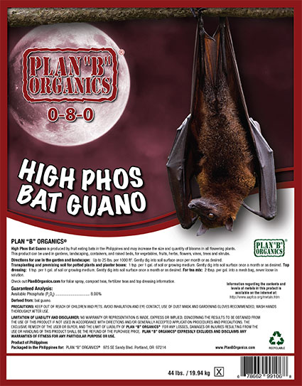 Plan "B" Organics™ 0-8-0 High Phos Bat Guano