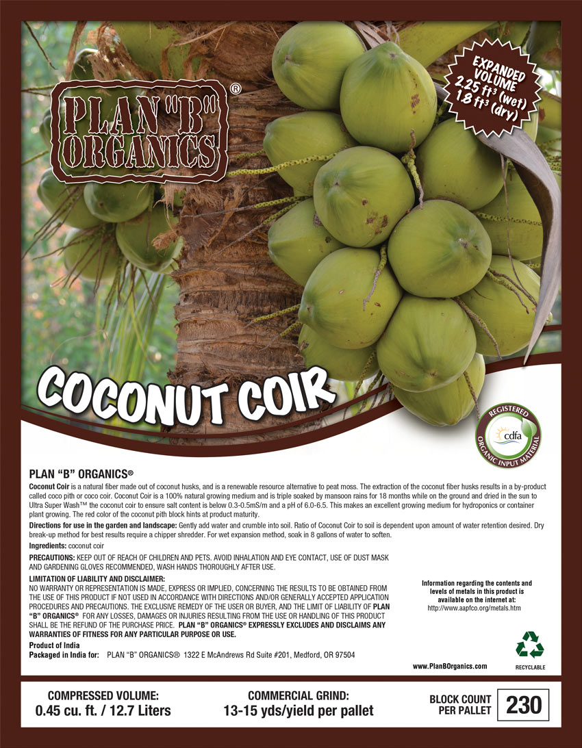 Plan "B" Organics™ Coconut Coir