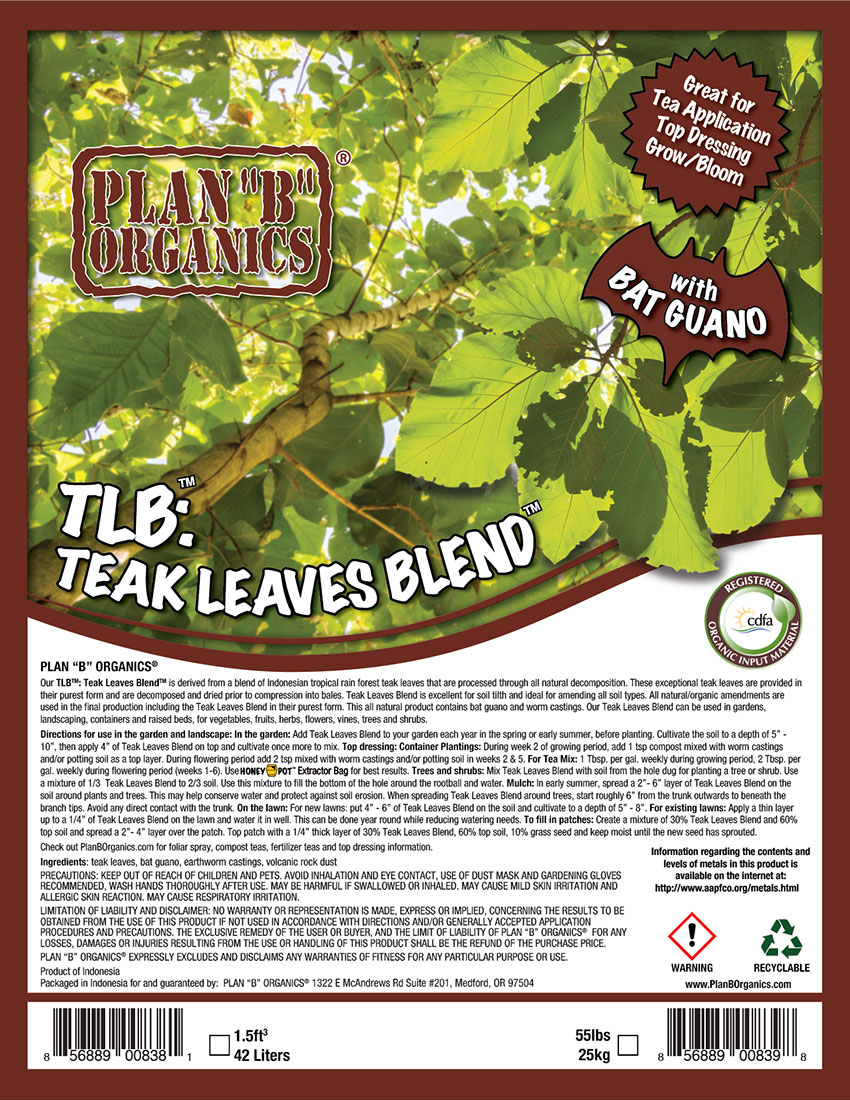 Plan "B" Organics™ Teak Leaves